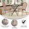 Merrick Lane Celia Set of Two Stacking Thonet Bistro Style Chair, PE Rattan Seat, and Metal Frame for Indoor/Outdoor Use